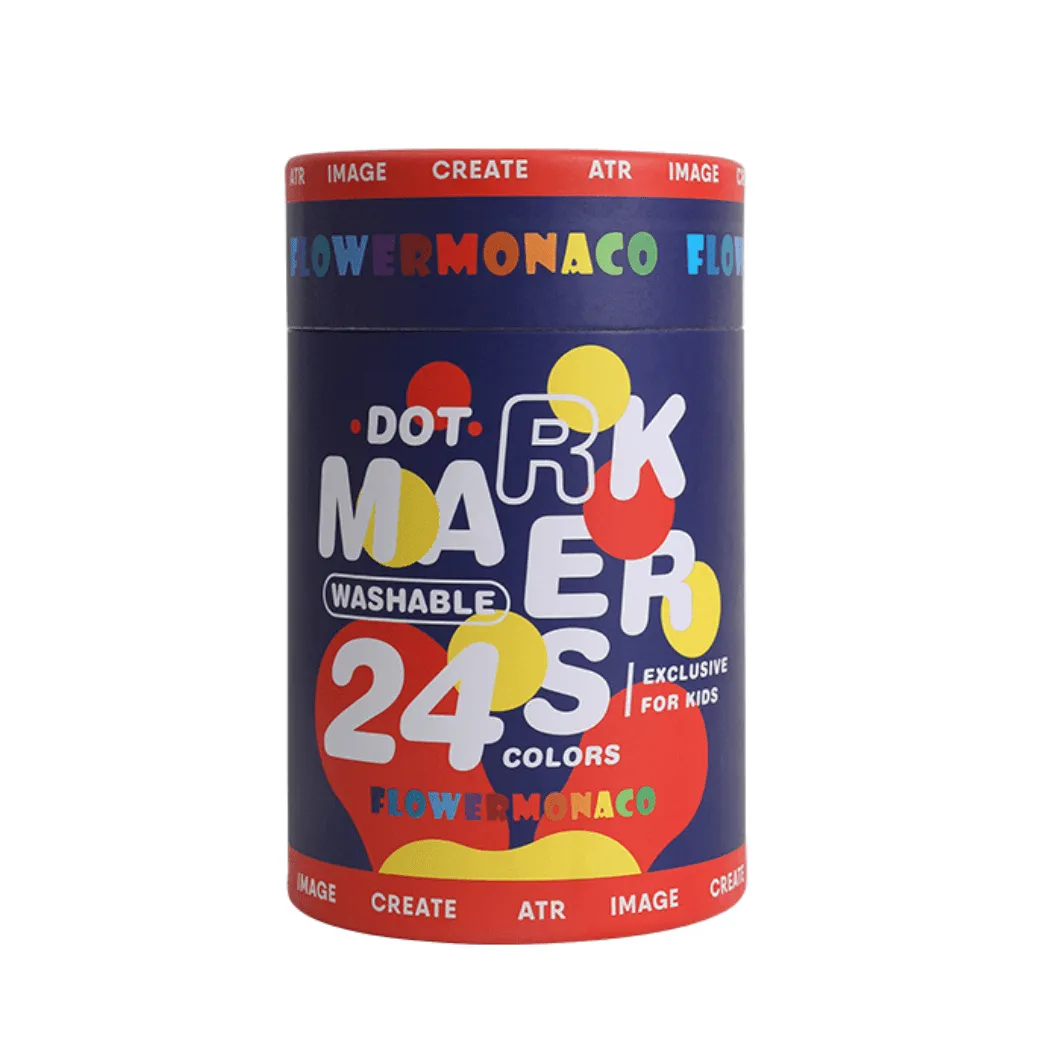 Flower Monaco Round Washable Marker 24 Colours