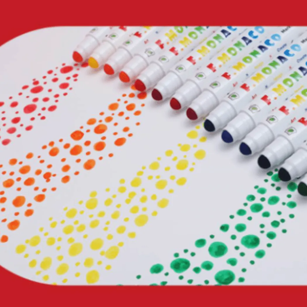 Flower Monaco Round Washable Marker 24 Colours