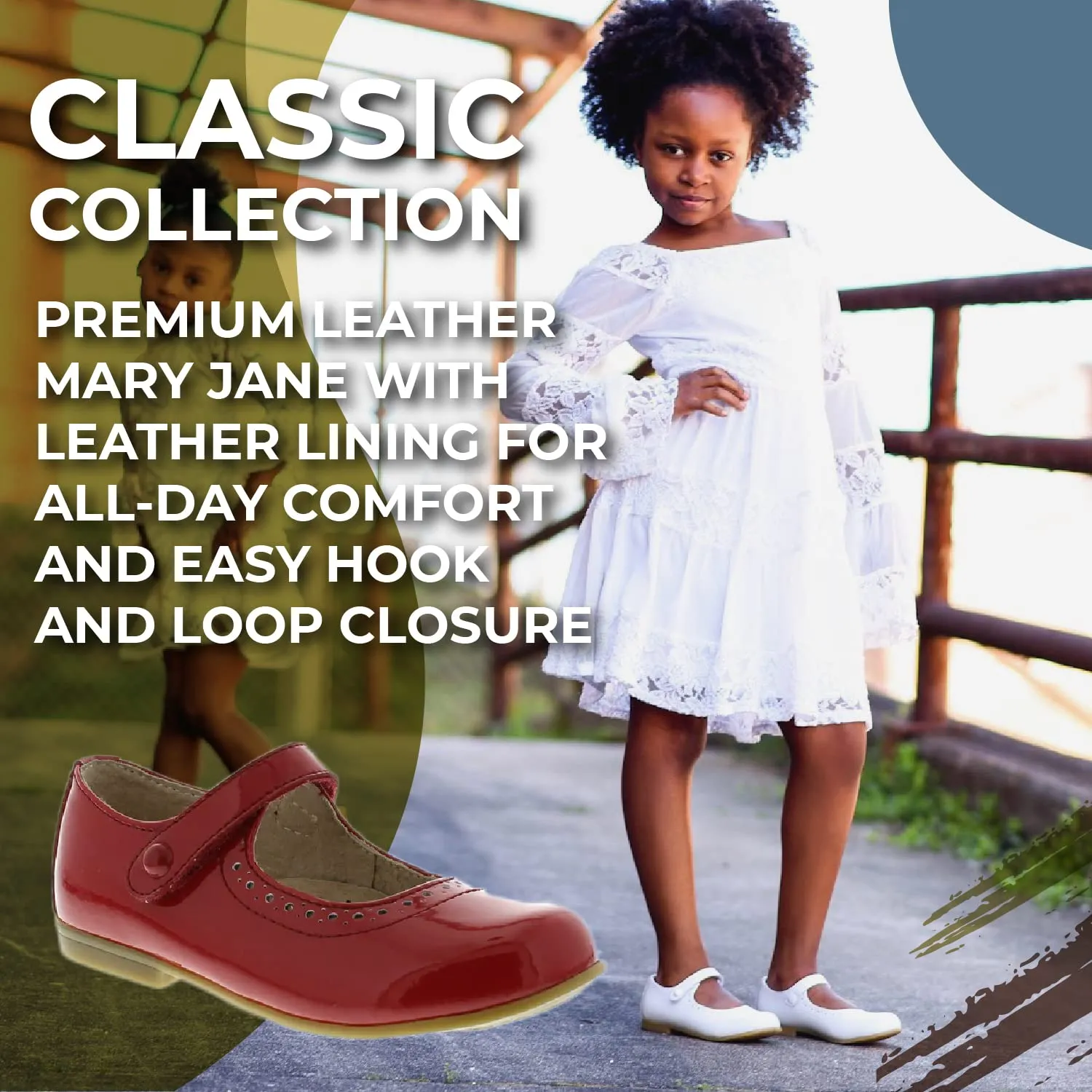 FOOTMATES Emma Patent Leather Mary Jane Girls Party Dress Shoes with Custom-Fit Insoles, Hard Bottom, Slip-Resistant Non-Marking Outsoles - Red Patent, 8 Toddler (1-4 Years)