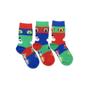 FRIDAY SOCK CO - Kid's Ugly Christmas Snowman Socks