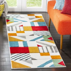 Garima Performance Geometric Rug Ivy Bronx Rug Size: Runner 2'3" x 14'