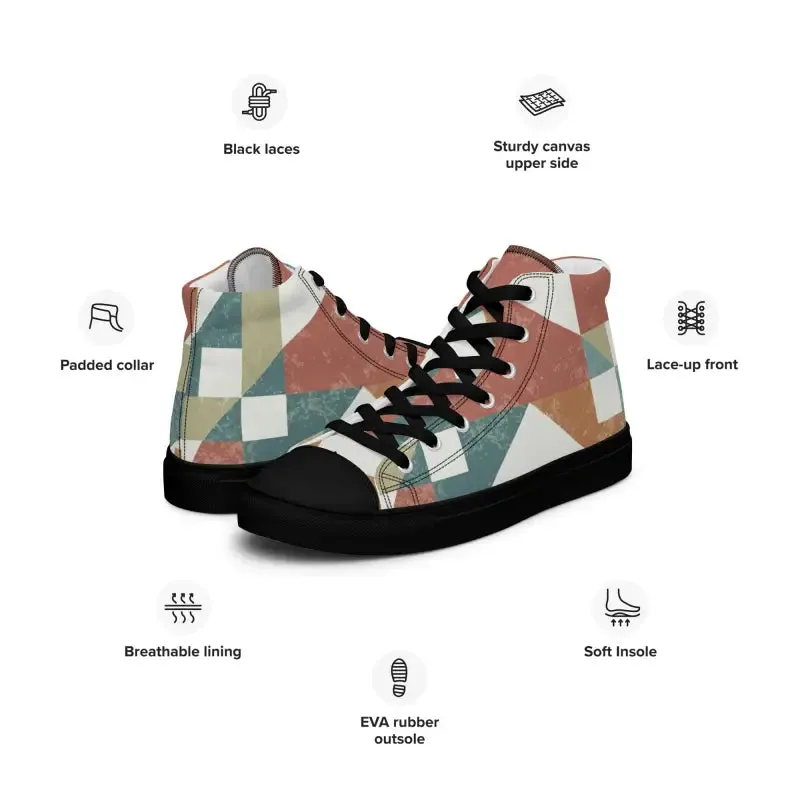 Geometric Canvas High Tops Elevate your Style