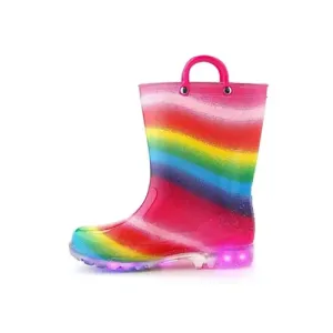 Girls Light Rain Boots Colorful Kids Shoes - KKOMFORME