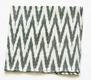 Grey Ikat Zig Zag Napkin Set of 4