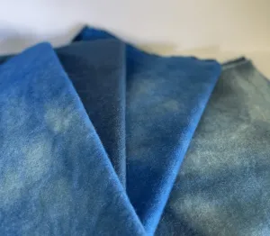 Hand-Dyed Wool Cloth - Shades of Bay Blue