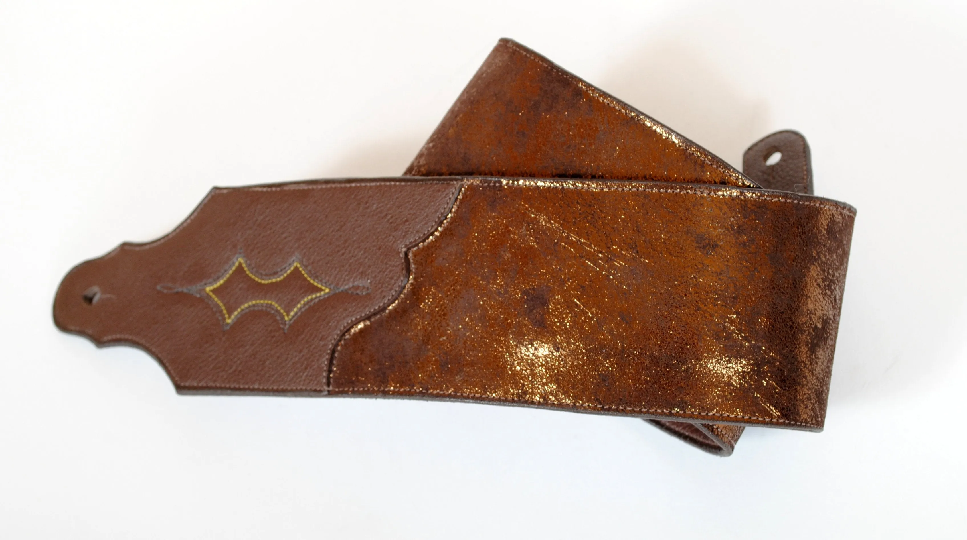 Handmade Copper Leather Guitar Strap