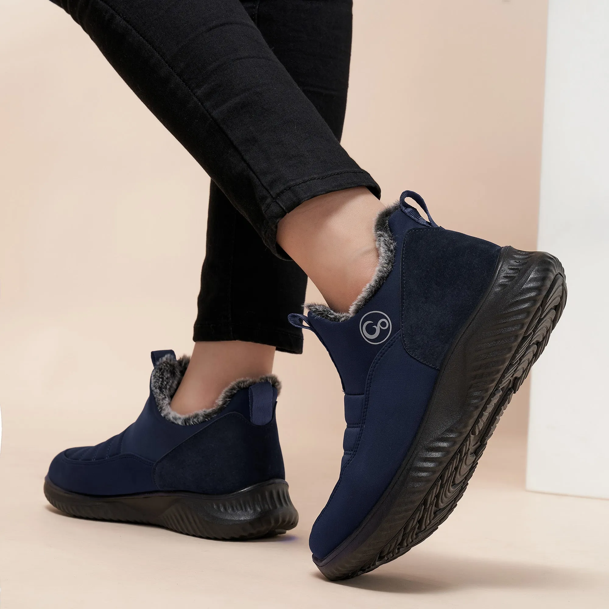Harence Snow Boots Women Winter Warm Faux Fur Waterproof Slip On Comfort Woman Ankle Booties