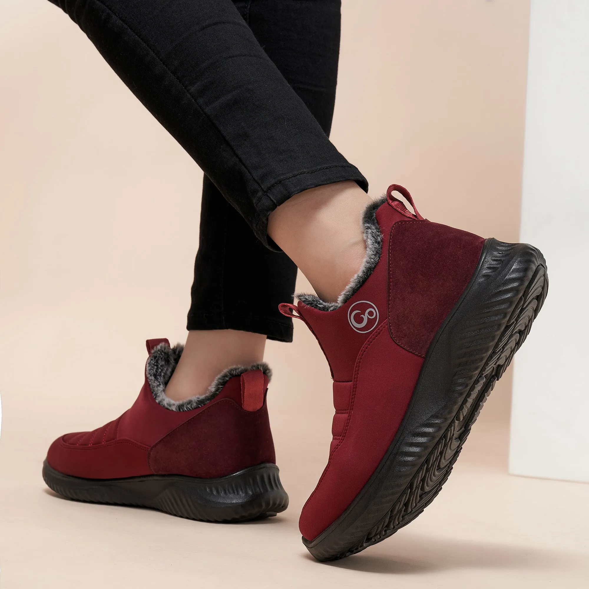 Harence Snow Boots Women Winter Warm Faux Fur Waterproof Slip On Comfort Woman Ankle Booties