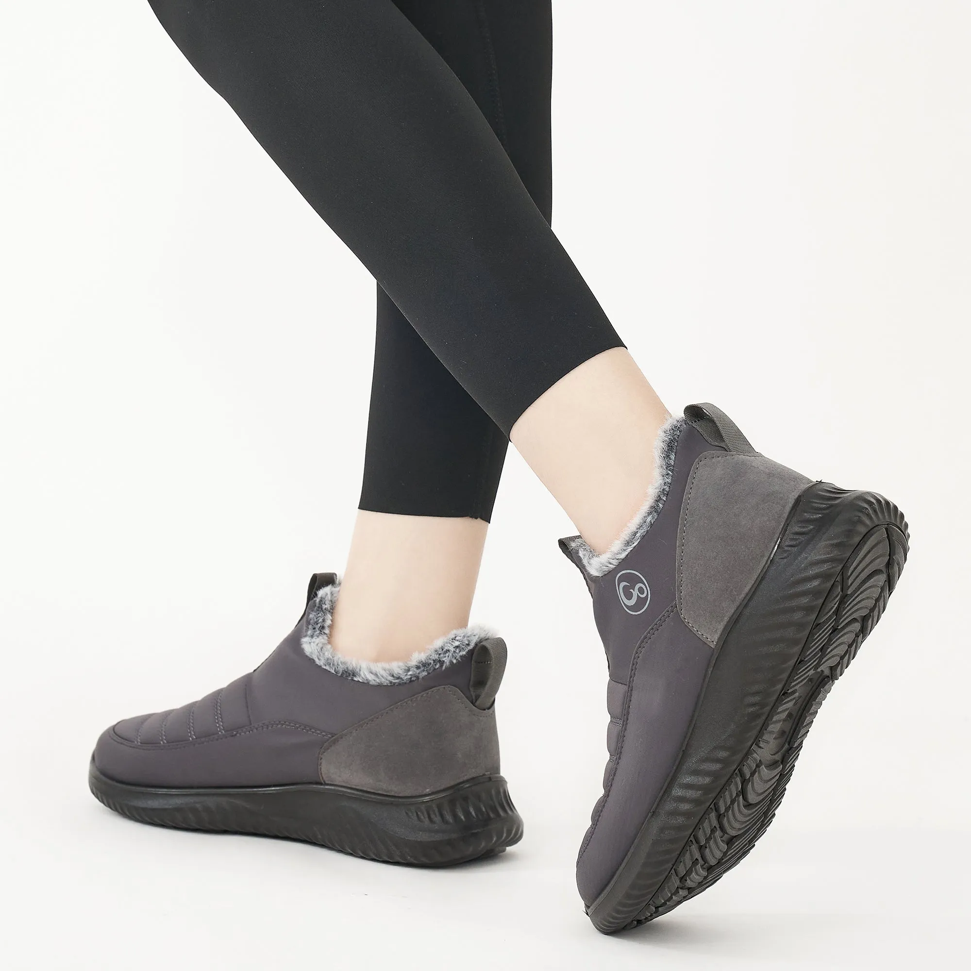 Harence Snow Boots Women Winter Warm Faux Fur Waterproof Slip On Comfort Woman Ankle Booties