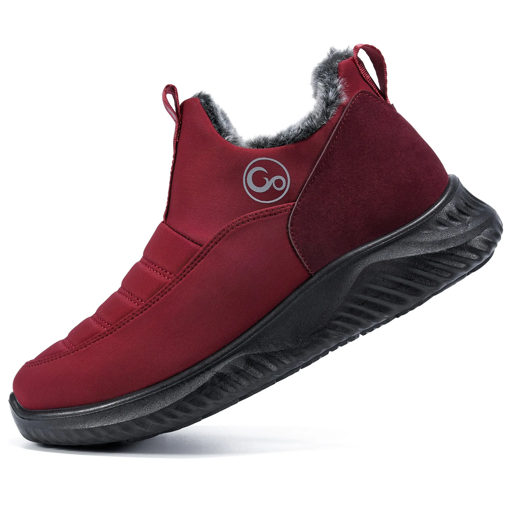 Harence Snow Boots Women Winter Warm Faux Fur Waterproof Slip On Comfort Woman Ankle Booties
