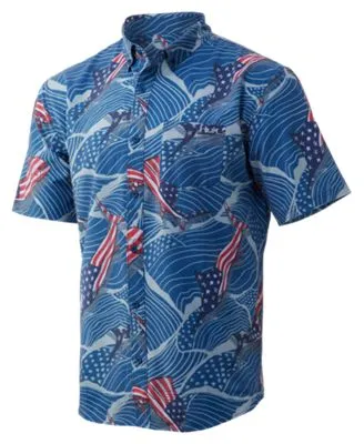 Huk Kona Fins 'n Stripes Short-Sleeve Shirt