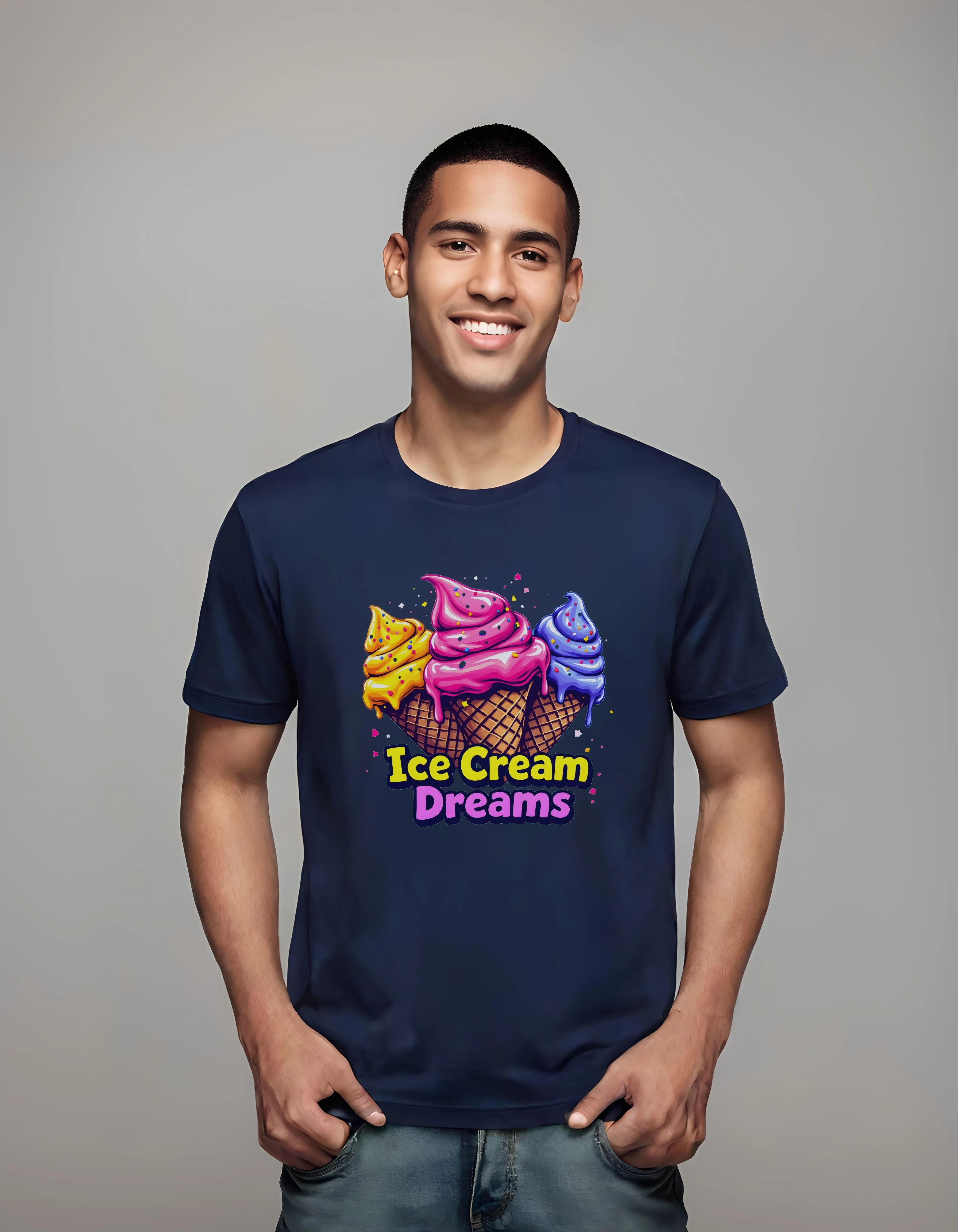 Ice Cream Dreams Pop Art Design | Classic T-Shirt (Unisex)