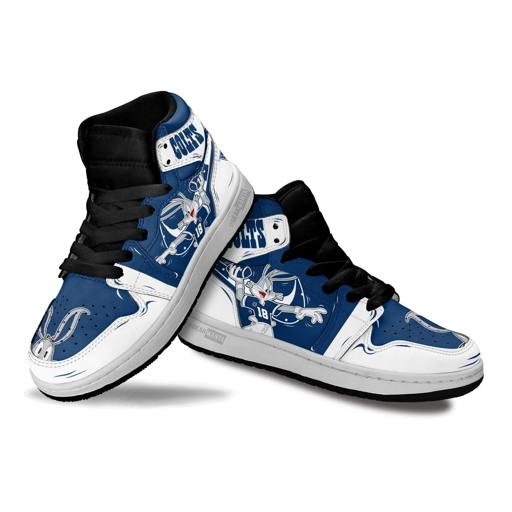 Indianapolis Colts Kid J1s Sneakers Custom
