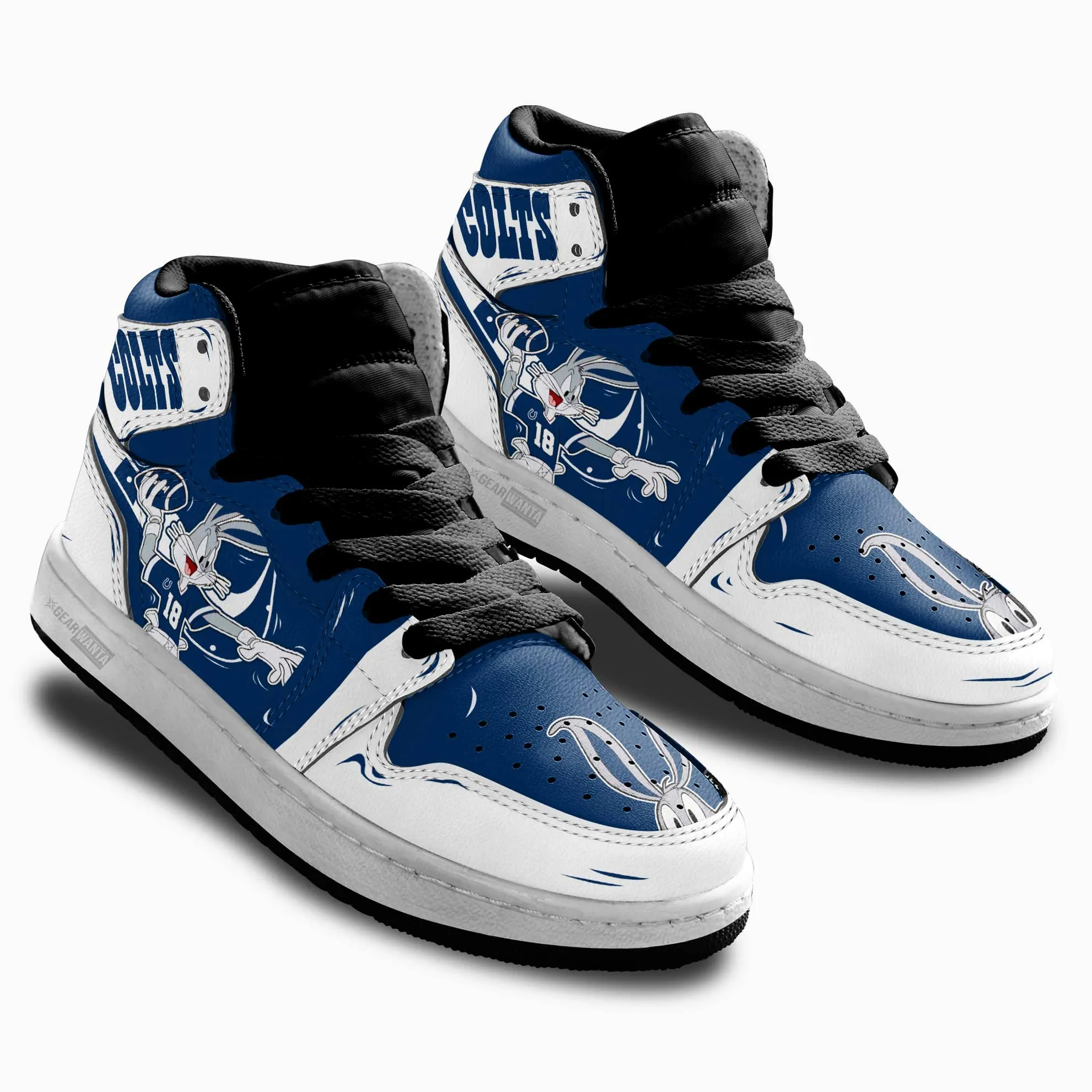 Indianapolis Colts Kid J1s Sneakers Custom