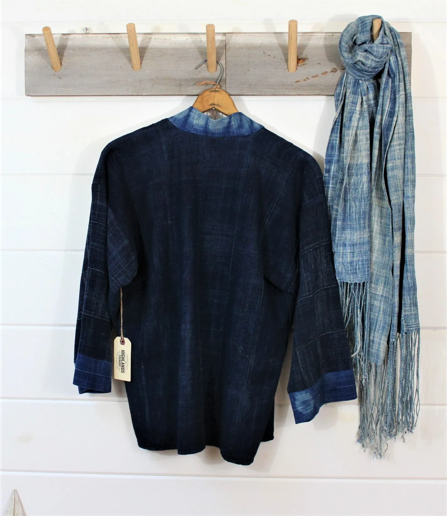 Indigo Chinese Batik Jacket