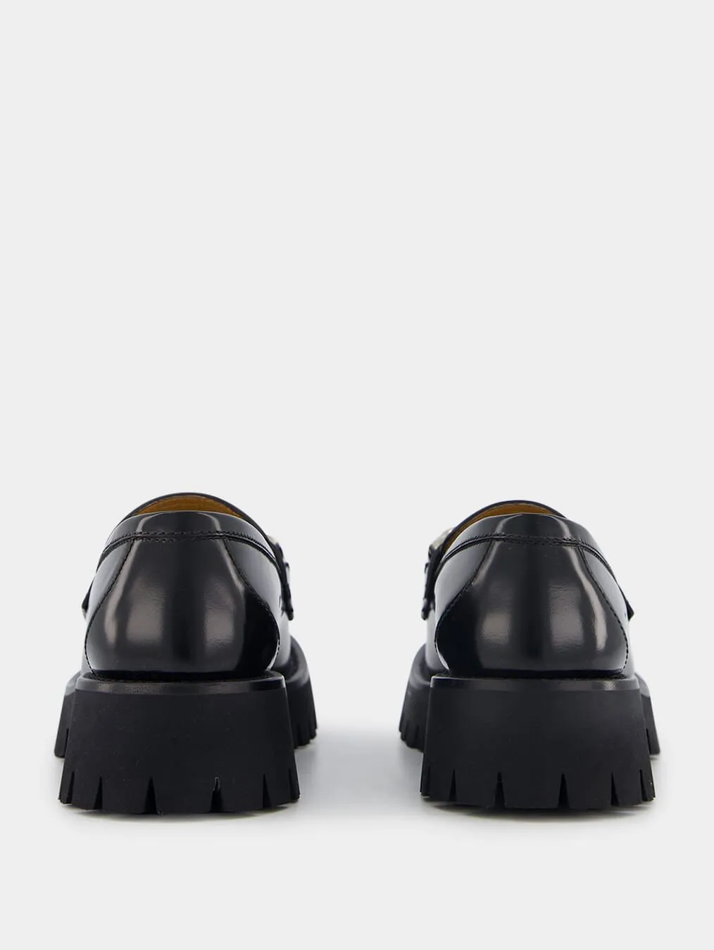 Interlocking G Lug Sole Leather Loafers
