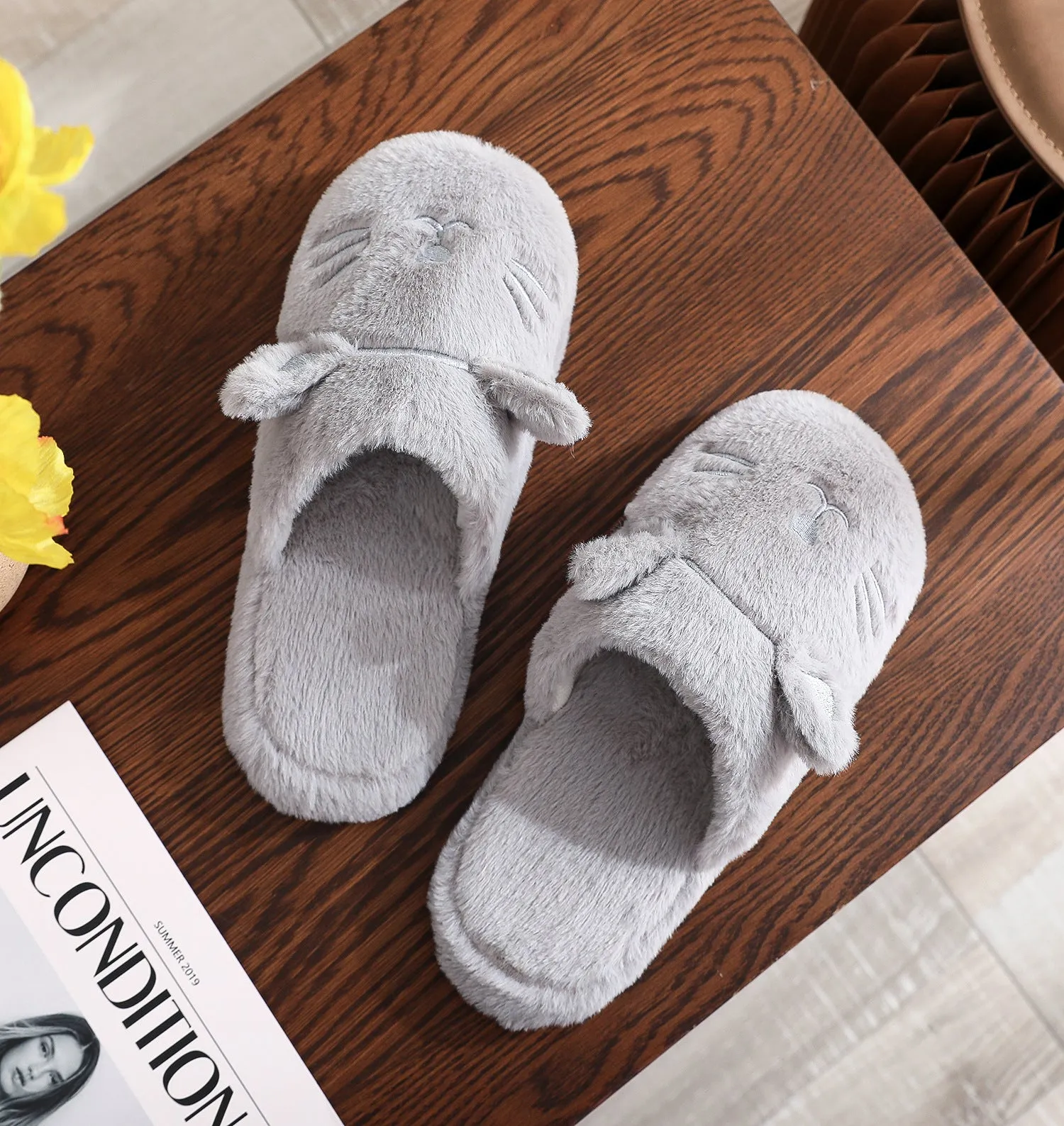 Jacquard Soft Bottom Noiseless Waterproof Bottom Slippers