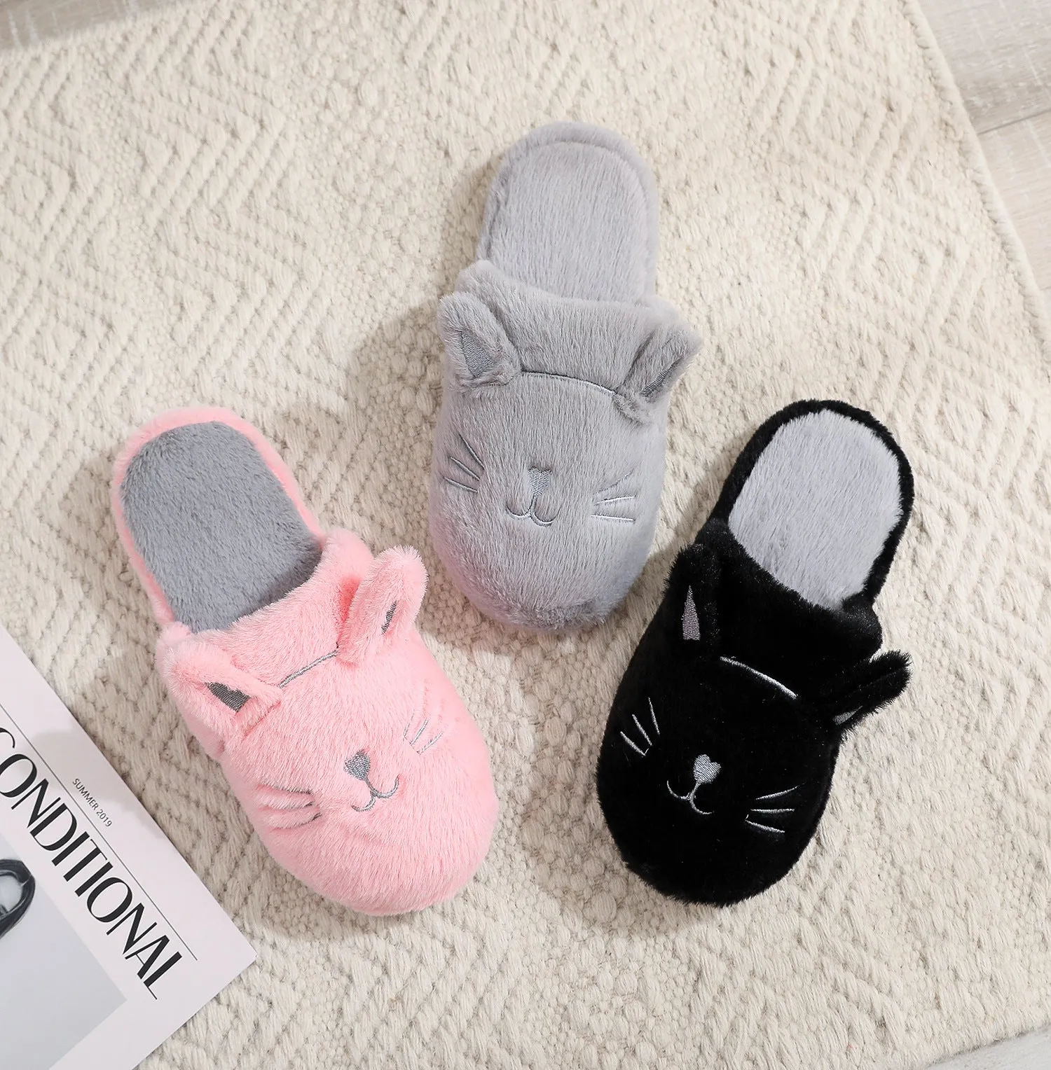 Jacquard Soft Bottom Noiseless Waterproof Bottom Slippers