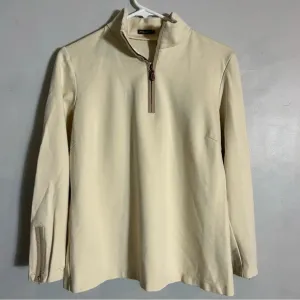 J.McLaughlin Bedford Catalina Cloth Knit Printed Mock Neck Long Sleeve Half-Zip