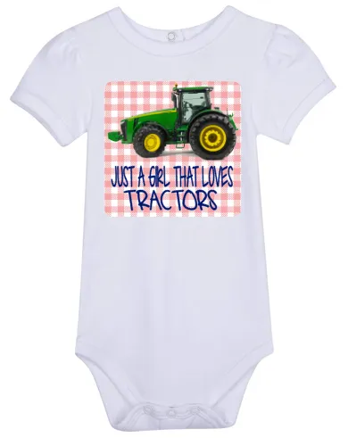Just A Girl That Loves Tractors Bodysuit -Tractor