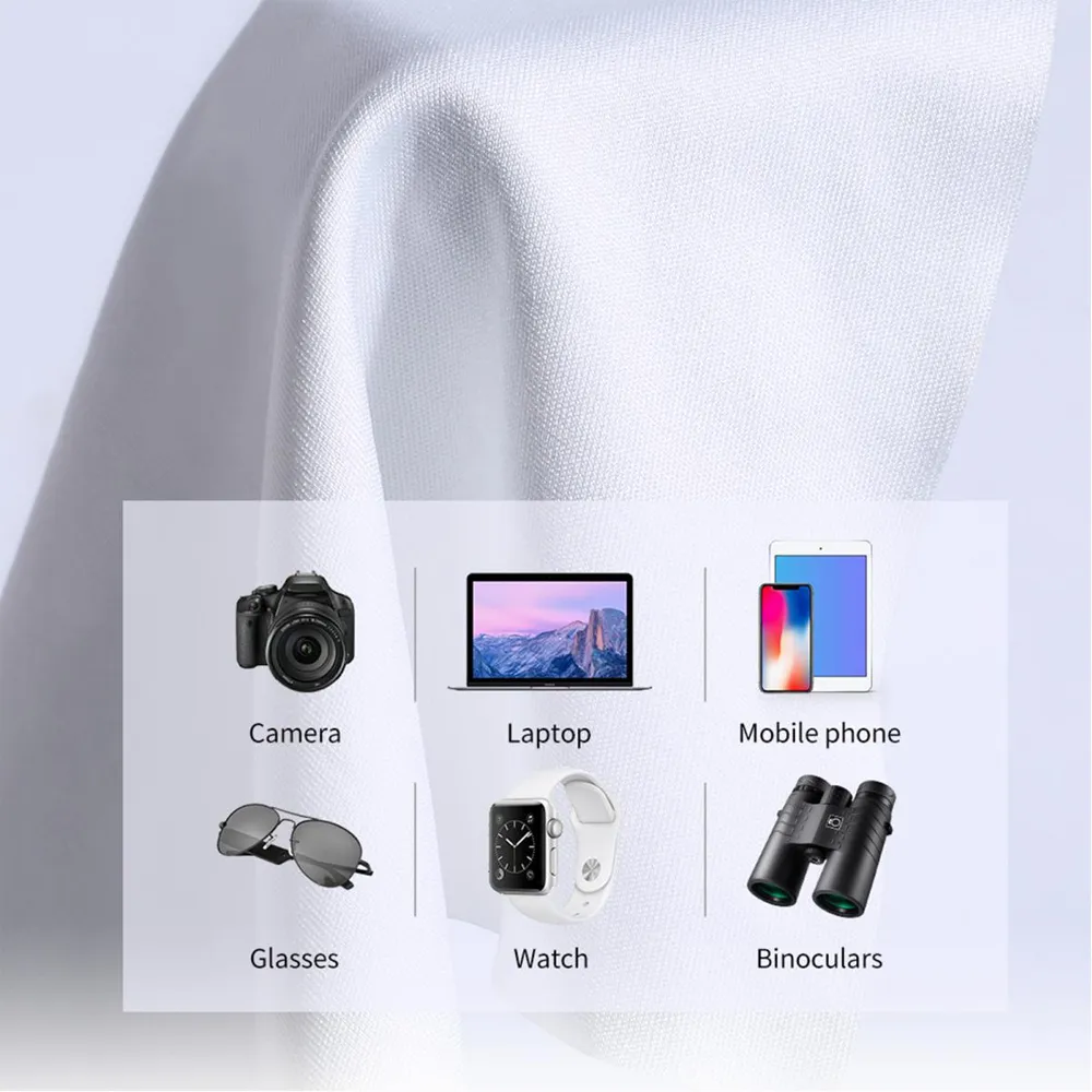 K&F Concept Cleaning Cloth Set Needle-free Cleaning Cloth Dry Cloth 15*15cm Color Box 5PCS