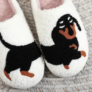 Kawaii Plush Dog Slippers 🐶✨ | Cozy Anti-Slip Warm Slides for Couples | Adorable Indoor & Outdoor Footwear!
