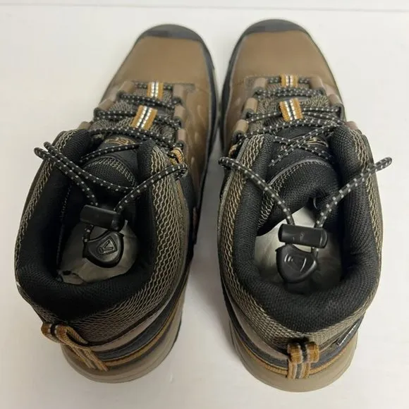 KEEN Boys Targhee Mid Waterproof Boot Brown Size 5 M Big Kid