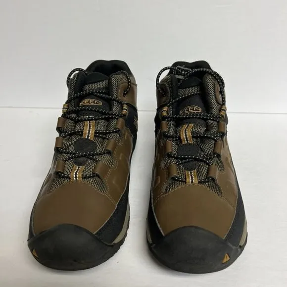 KEEN Boys Targhee Mid Waterproof Boot Brown Size 5 M Big Kid