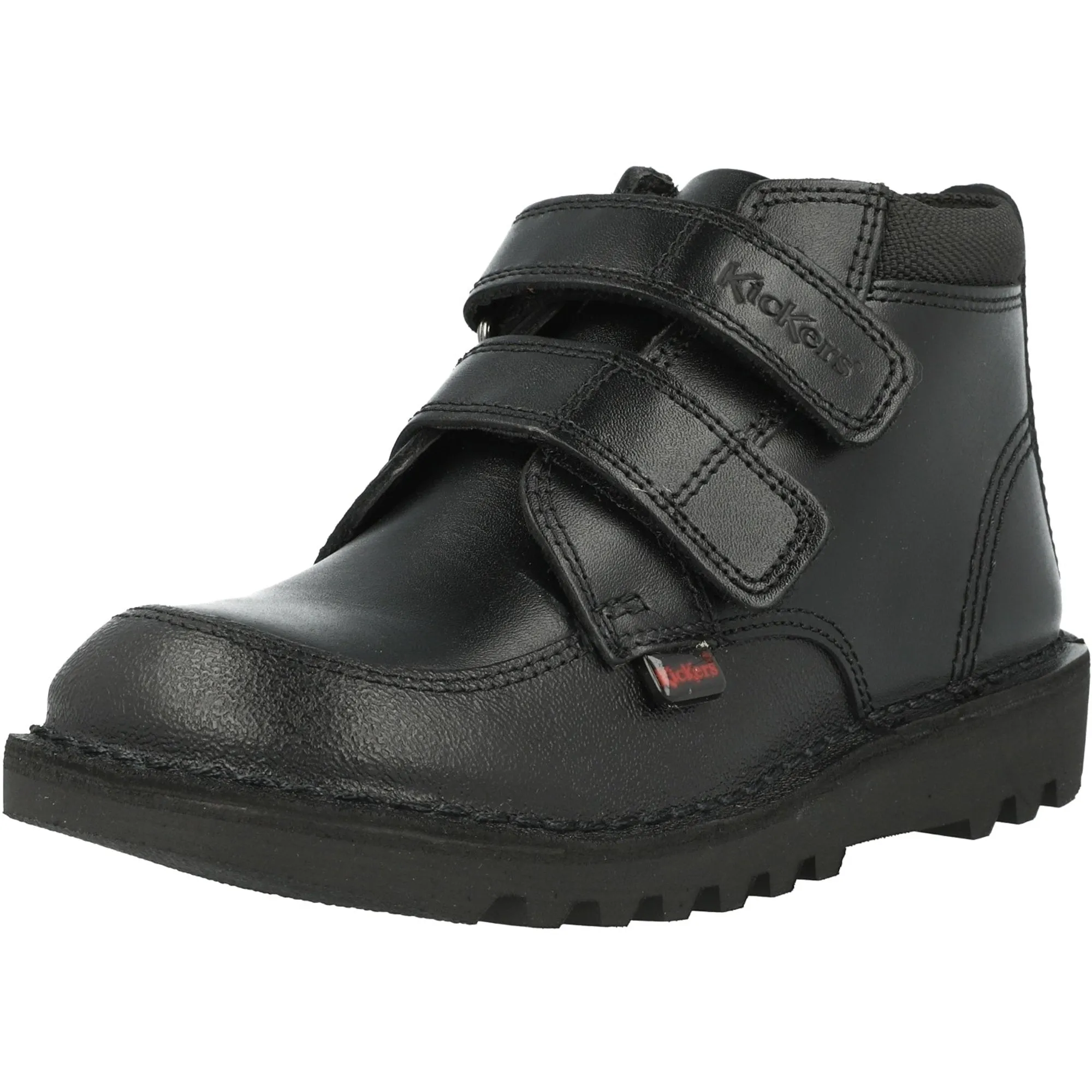 Kickers Kick Hi Black Scuff-Resistant School Shoes