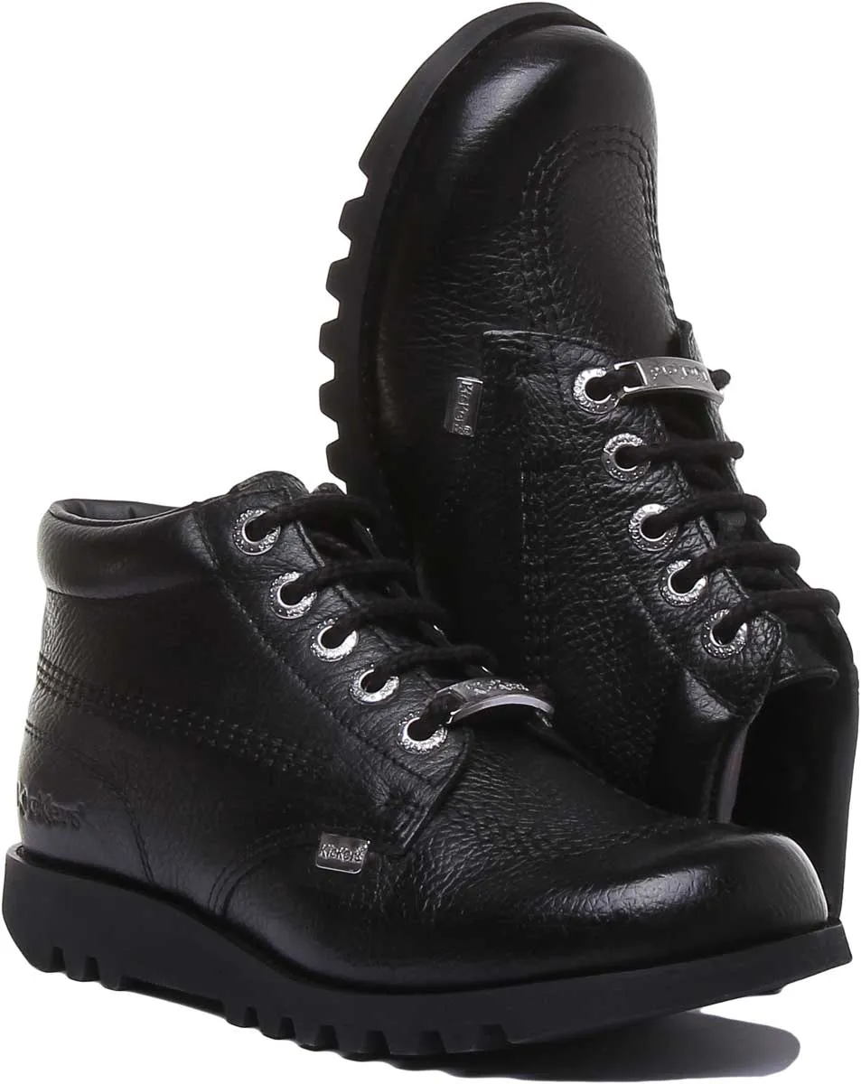 Kickers Kick Hi Luxe In Black in Women UK Size 3 - 8