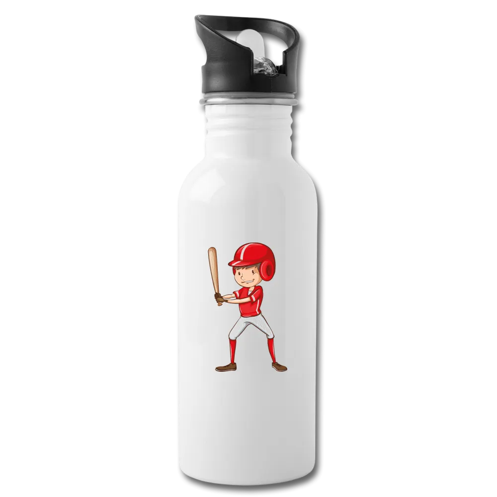 Kid Playing Baseball Water Bottle