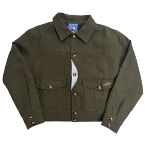 KID SUPER GREEN BUTTON UP JACKET