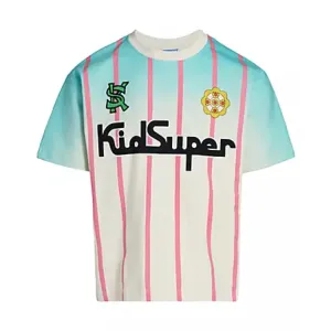 KID SUPER SOCCER JERSEY SHIRT PINK BLUE