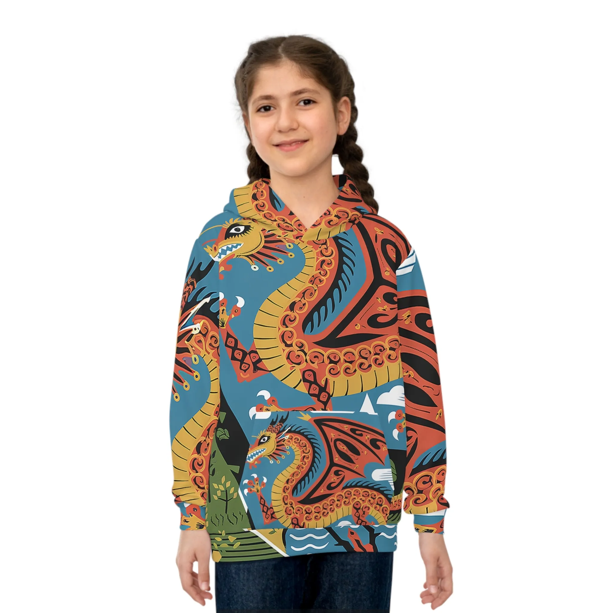Kids Hoodie - Mexican Dragon Design