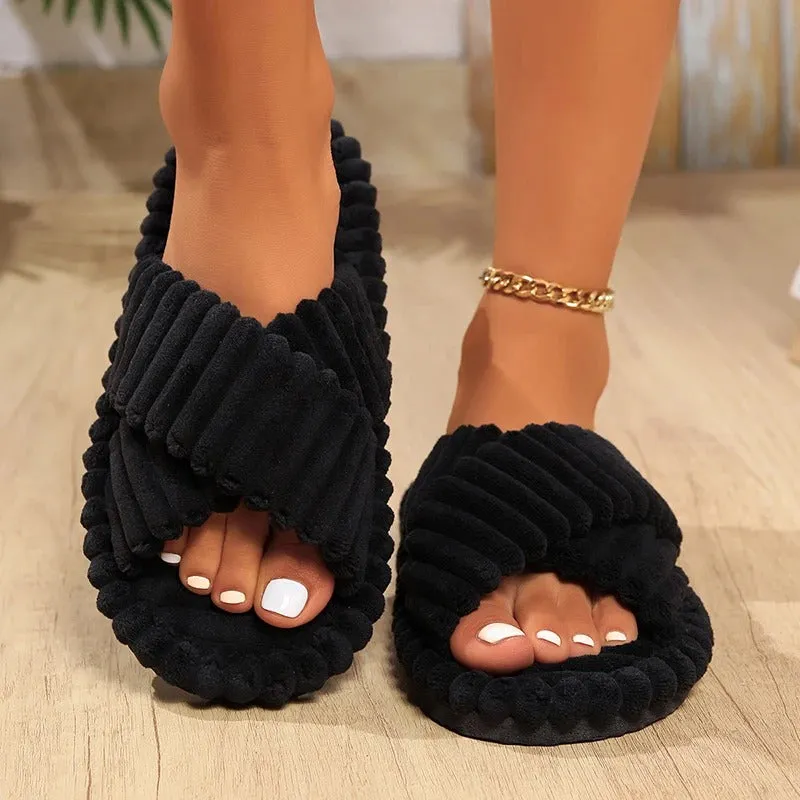 Ladies flufy slippers