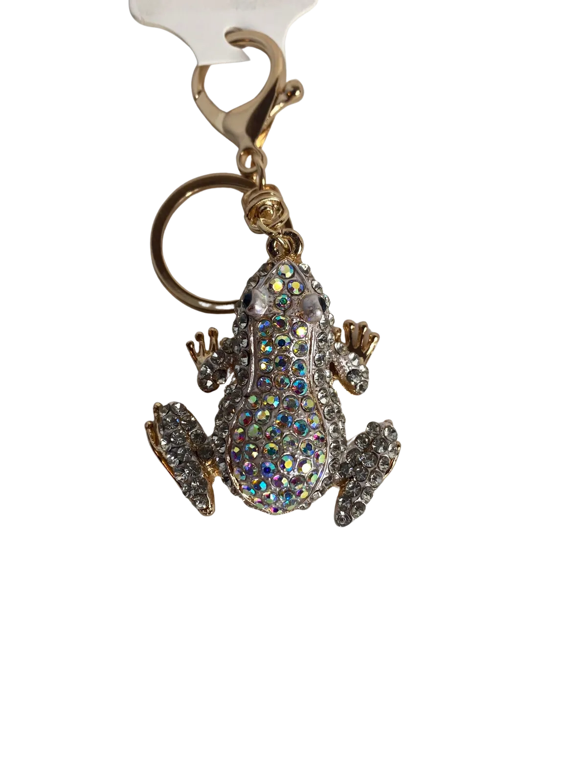 Leap Froggy Keychain with Sparkly Rhinestone Front Design Charm