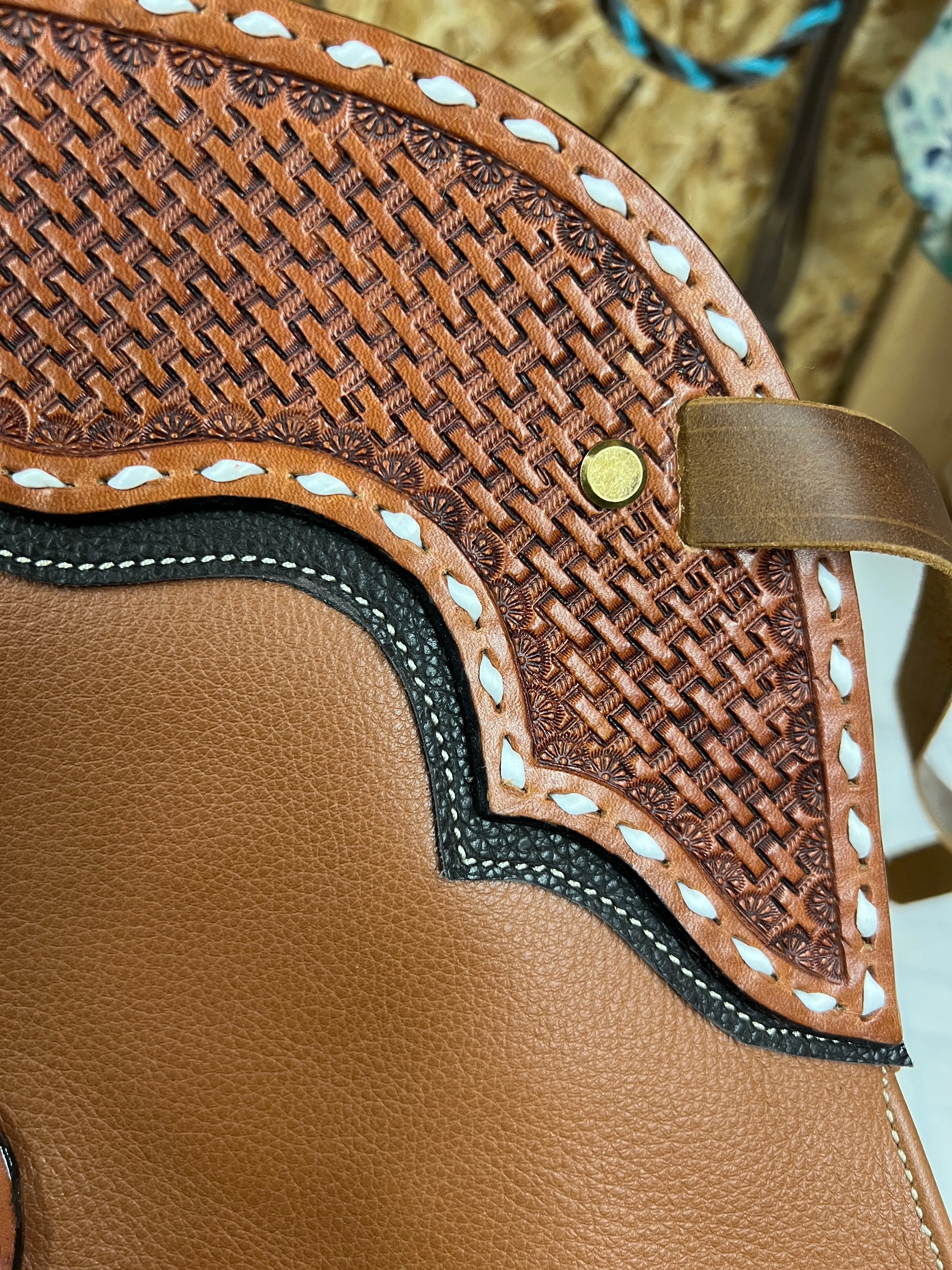 Leather Chinks in Tobacco Brown