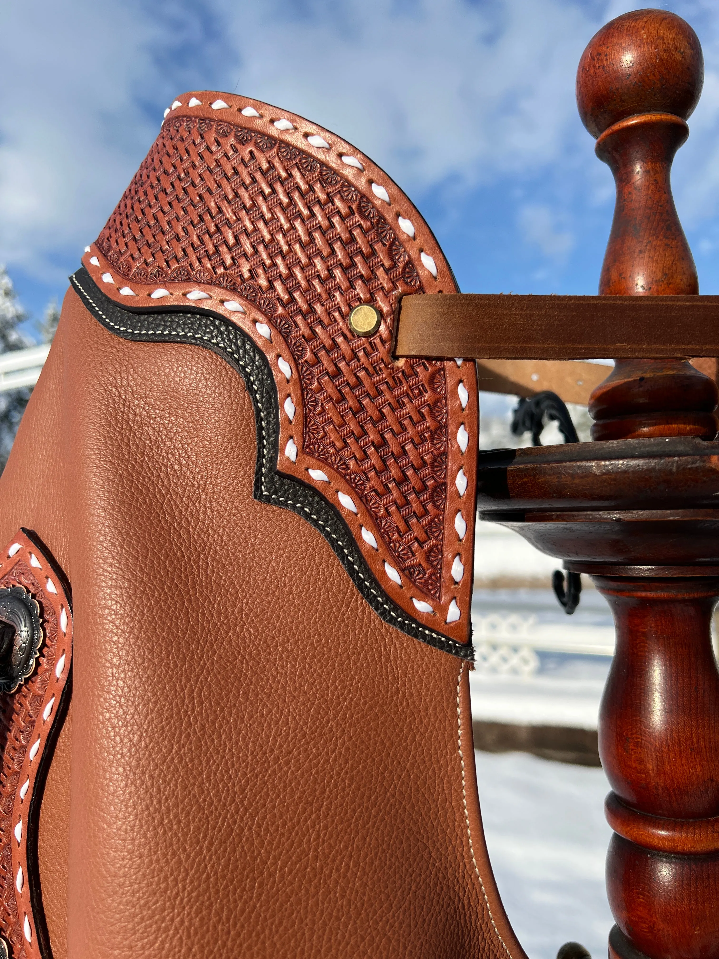 Leather Chinks in Tobacco Brown