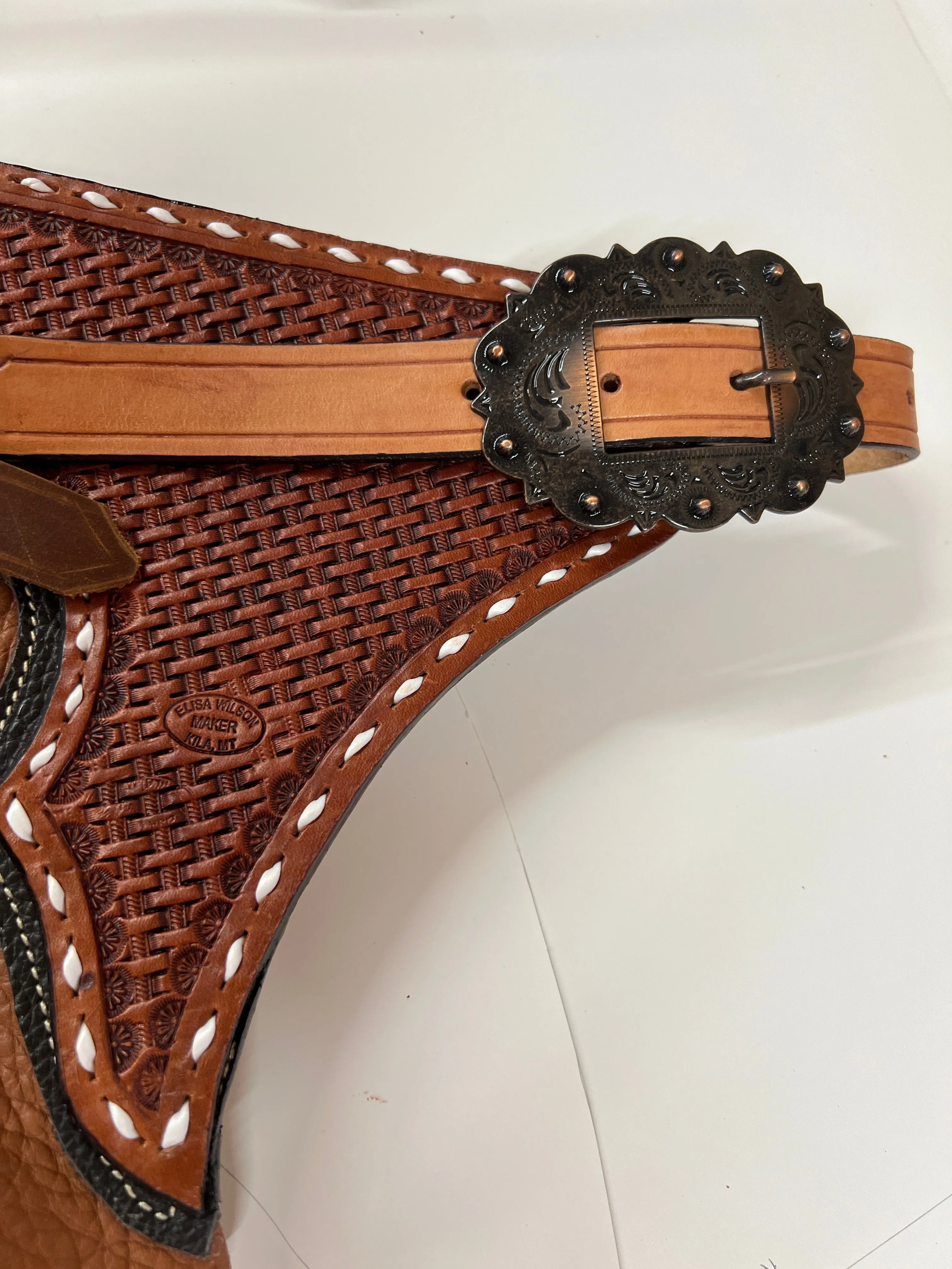 Leather Chinks in Tobacco Brown