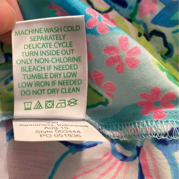 Lilly Pulitzer Lilly’s House Long Sleeve Cotton Green Pajama Shirt Women XXS NWT