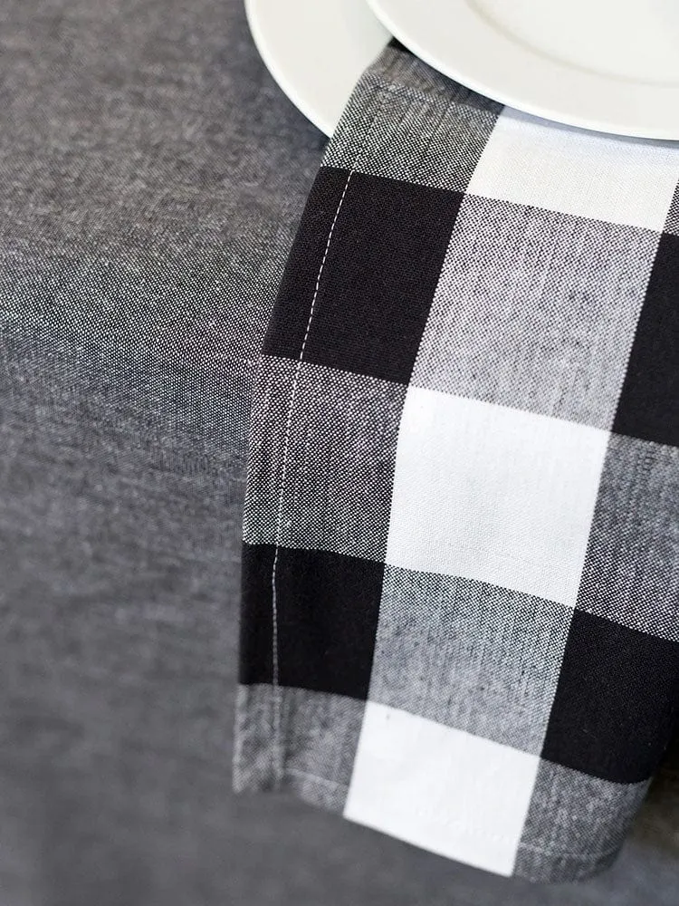 Linen House Revana Chambray Black Tablecloth