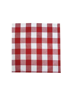 Linen House Revana Check Red Tablecloth