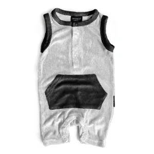 Little Bipsy Terry Cloth Shorty Romper - Monochrome