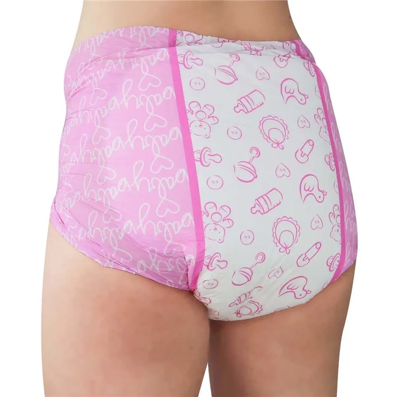 LittleForBig - Nursery Pink Printed Adult Brief Diapers