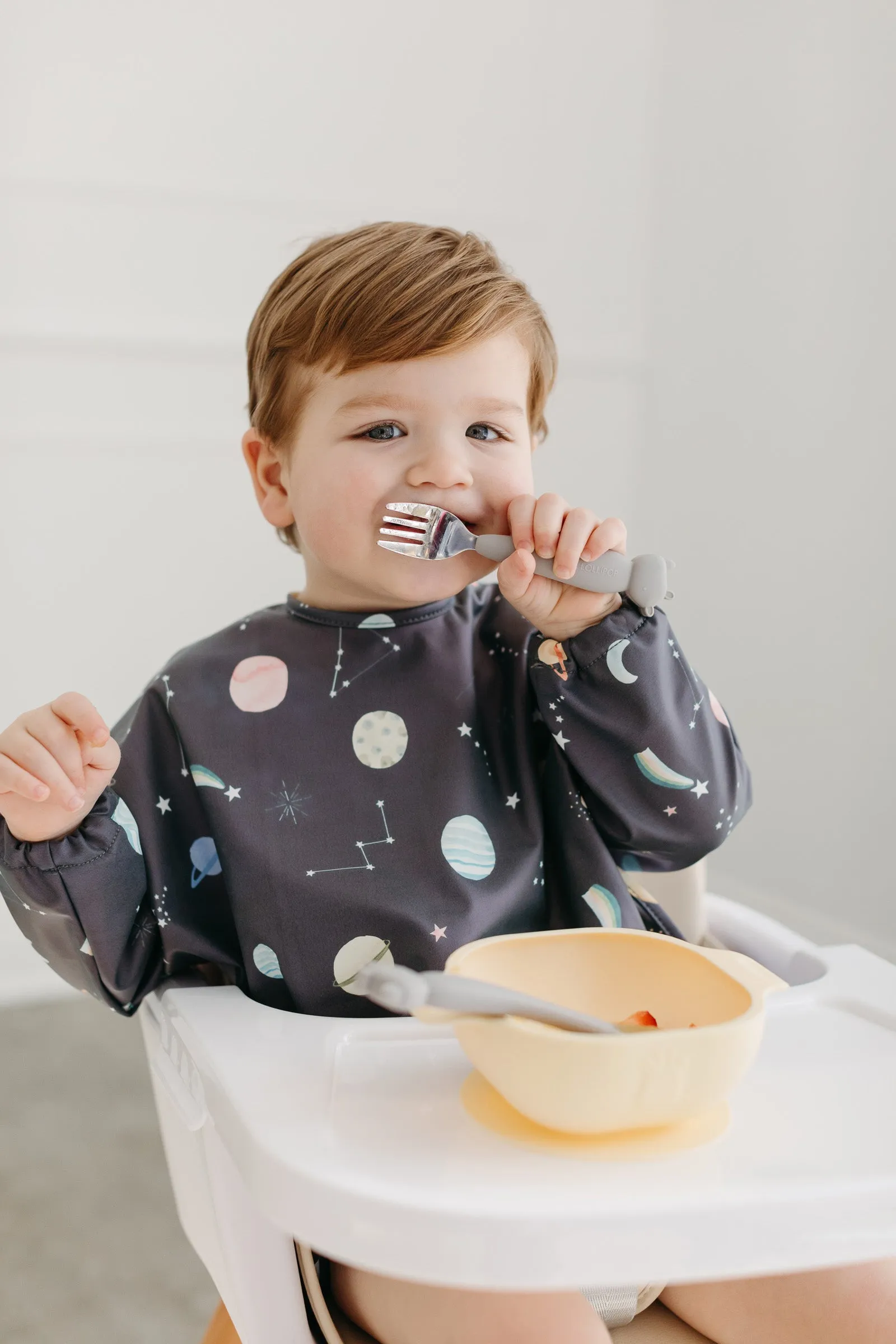 Long Sleeve Bib - Planets