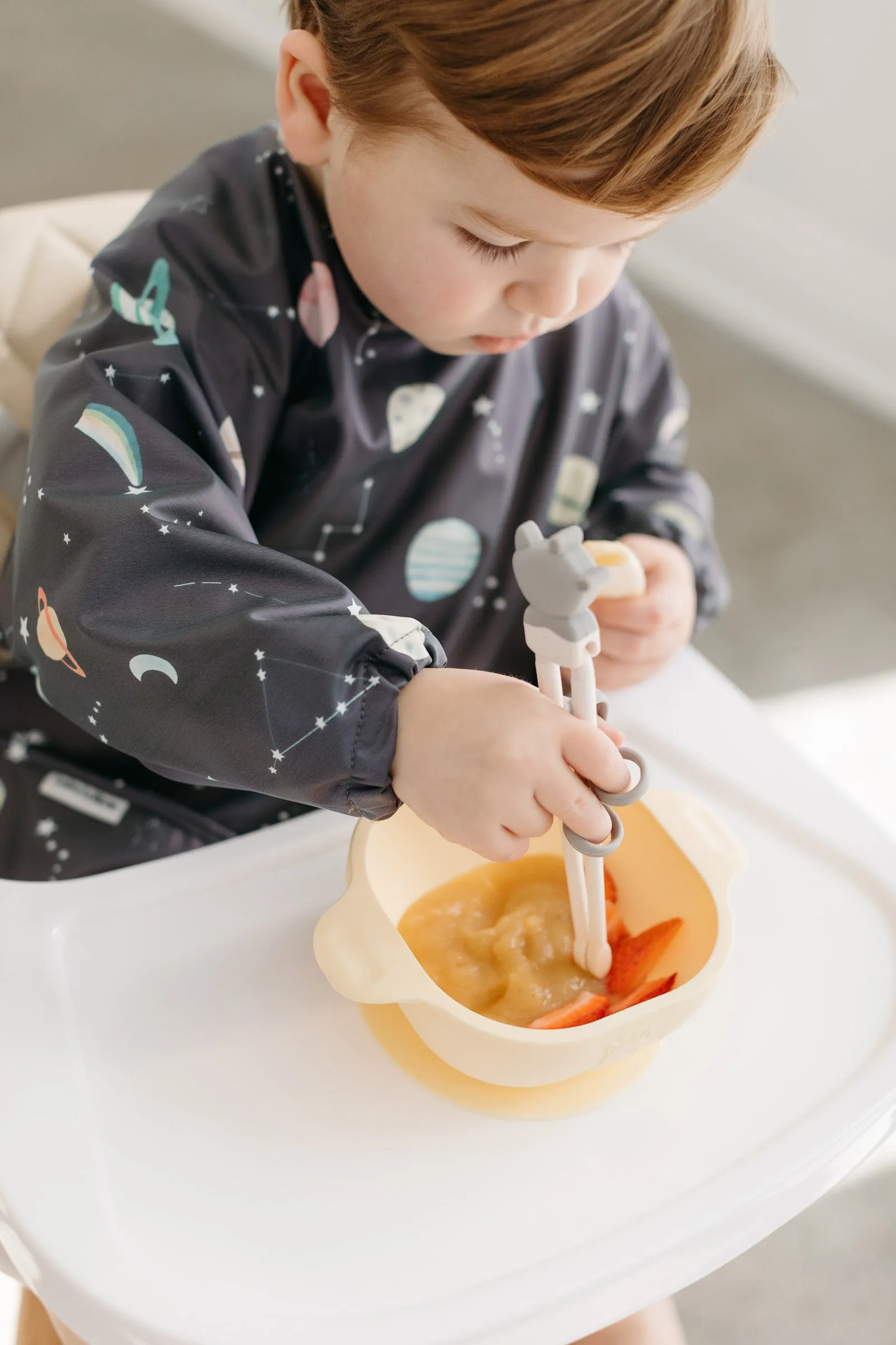 Long Sleeve Bib - Planets