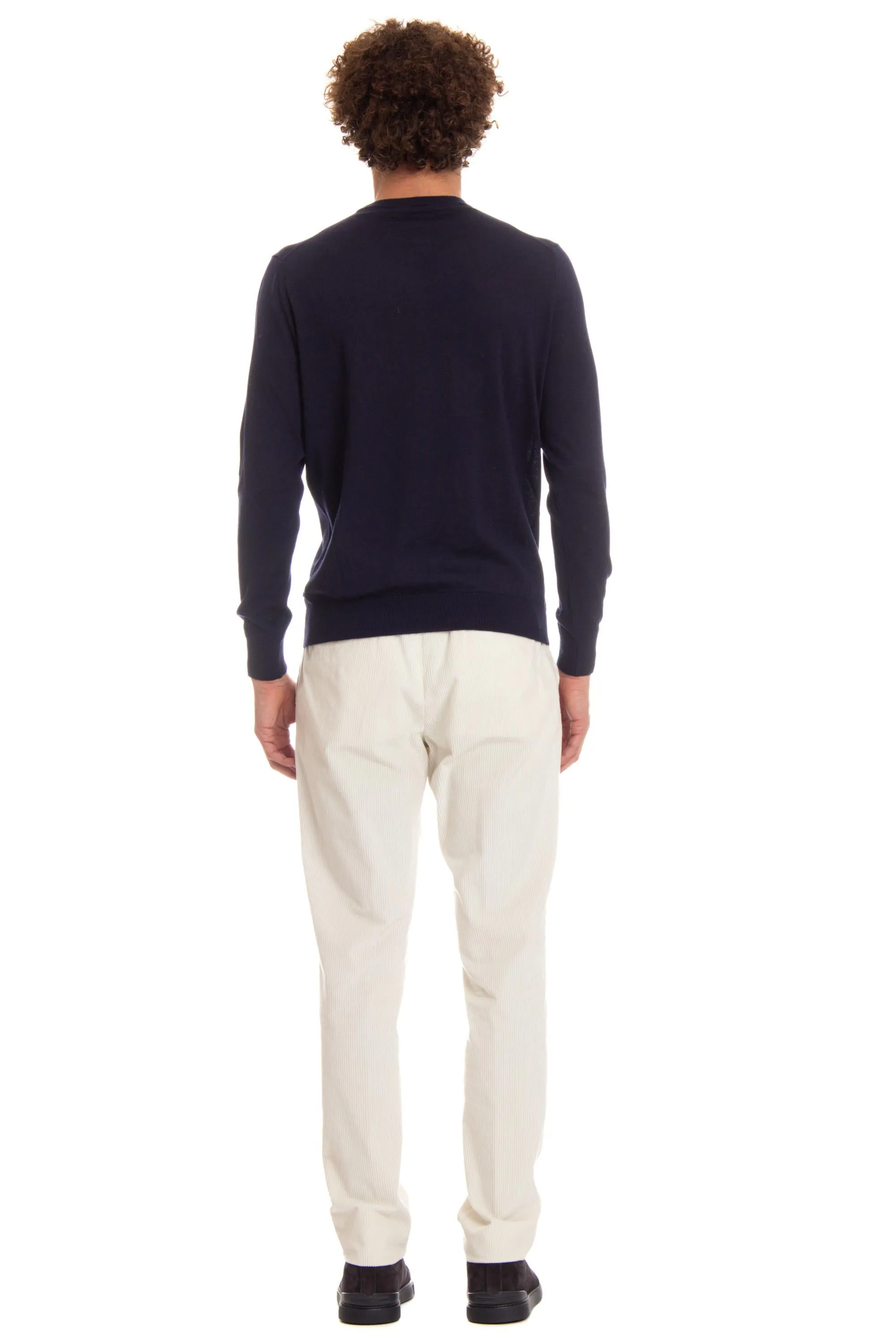 Maglia girocollo in cashmere-seta