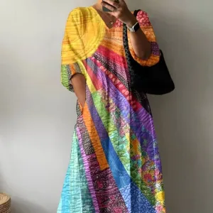 MARISKA™ | Colorful Dress with Artistic Design
