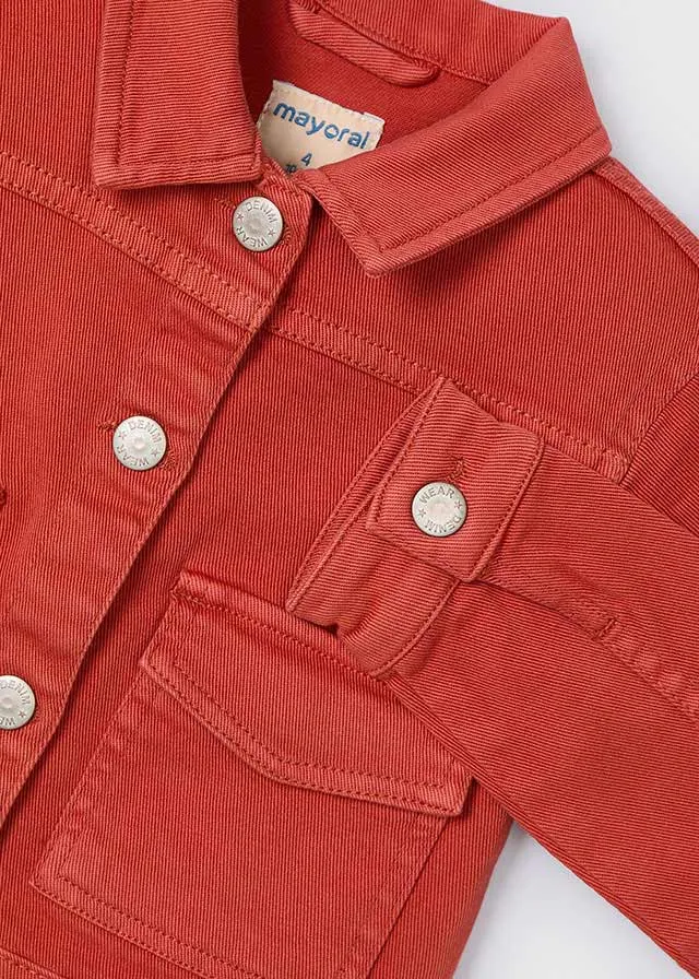 Mayoral Girls Red Twill Jacket