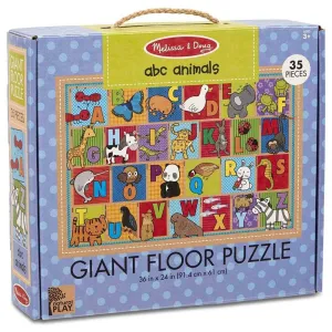 Melissa & Doug - Natural Play Giant ABC Animals Floor Puzzle 60 Piece